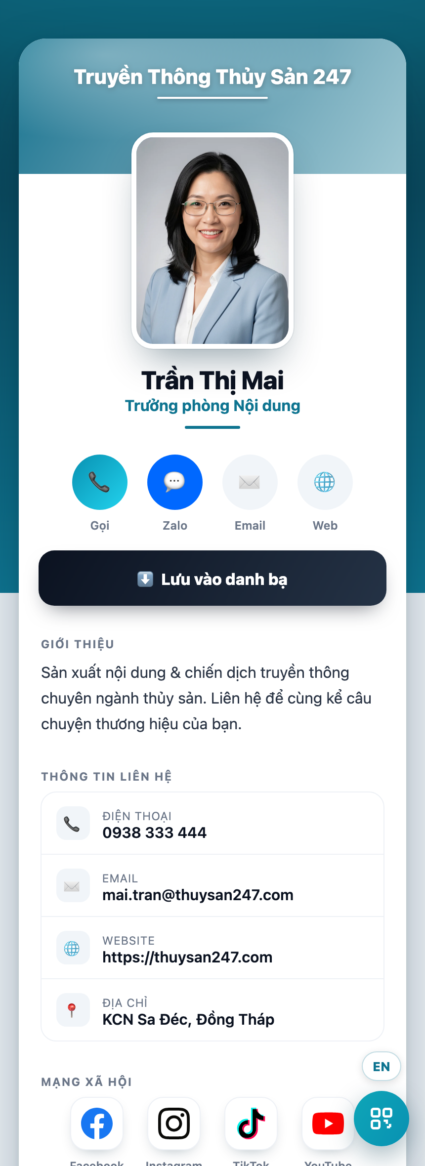 Danh thiếp cá nhân iCard