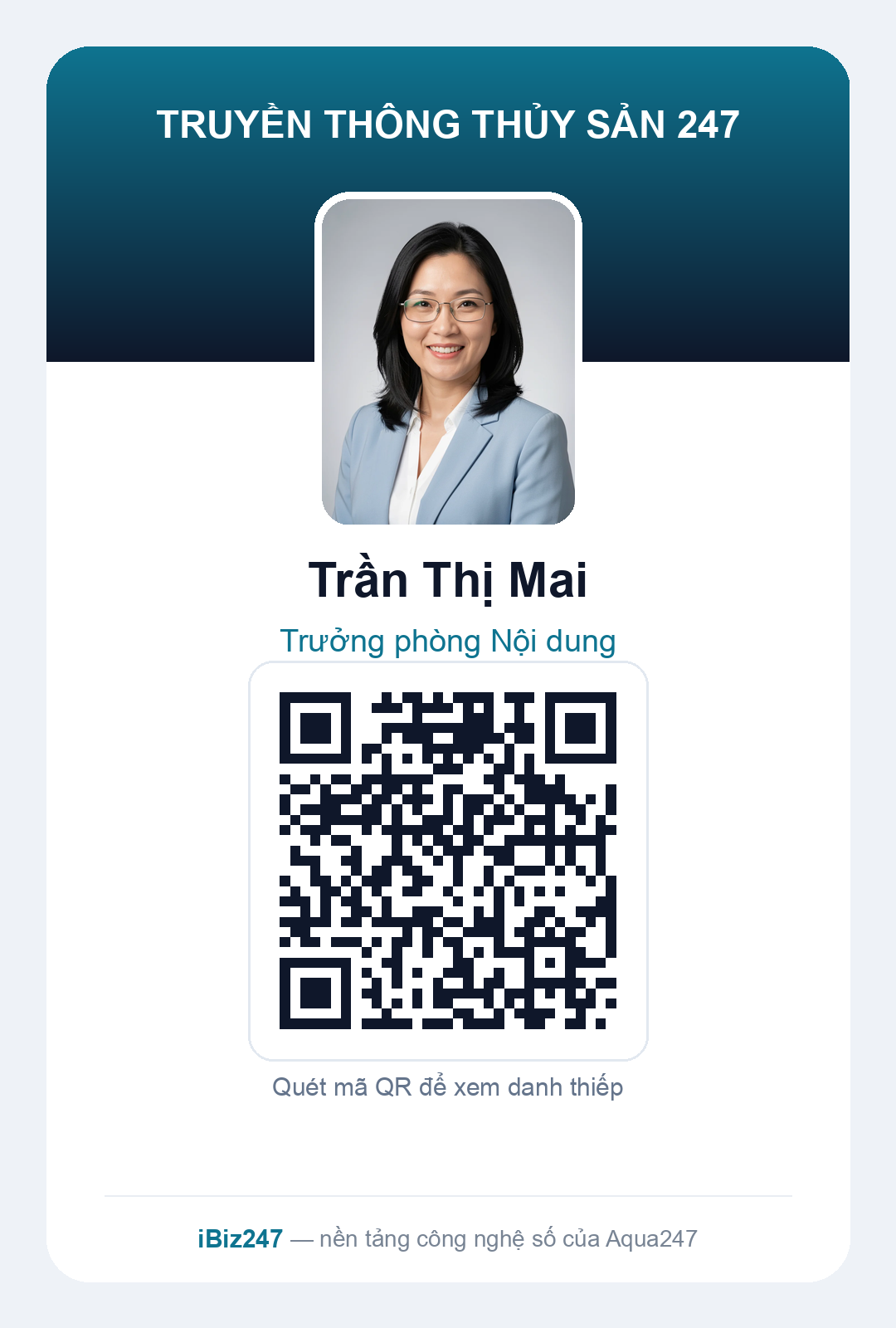 Thẻ QR nhân viên — Trần Thị Mai