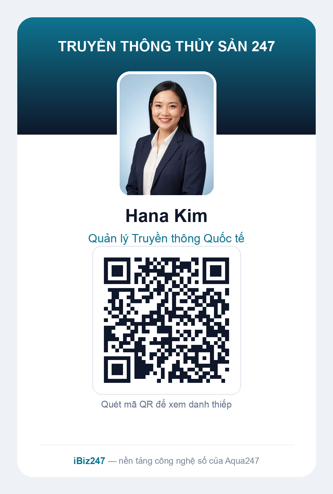 Thẻ QR nhân viên — Hana Kim